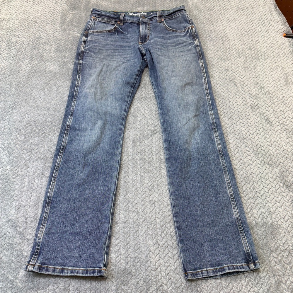 Wrangler Retro Slim Straight Jeans Mens 29x30 Blue Stretch medium wash Denim